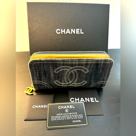 CHANEL Handbags - Authentic Chanel Denim Wallet, full inclusion with COA!